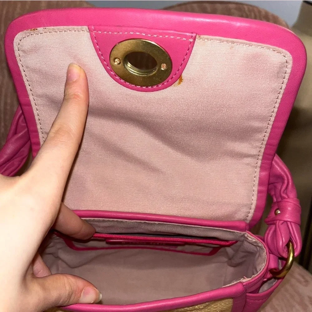 Coach Straw & Leather Shoulder Bag – Style 42475 - Picture 5 of 9